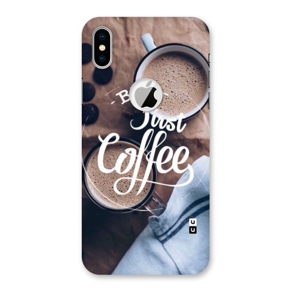 Just Coffee Back Case for iPhone XS Logo Cut