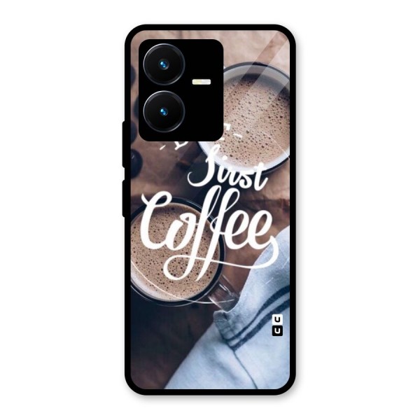 Just Coffee Glass Back Case for Vivo Y22