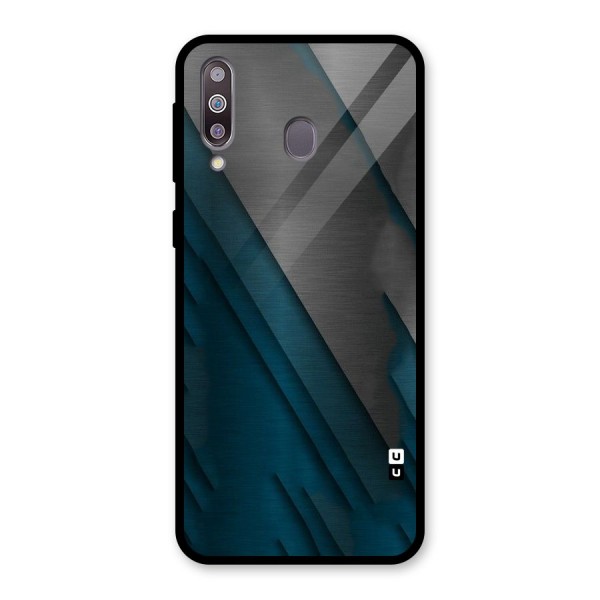 Just Lines Glass Back Case for Galaxy M30