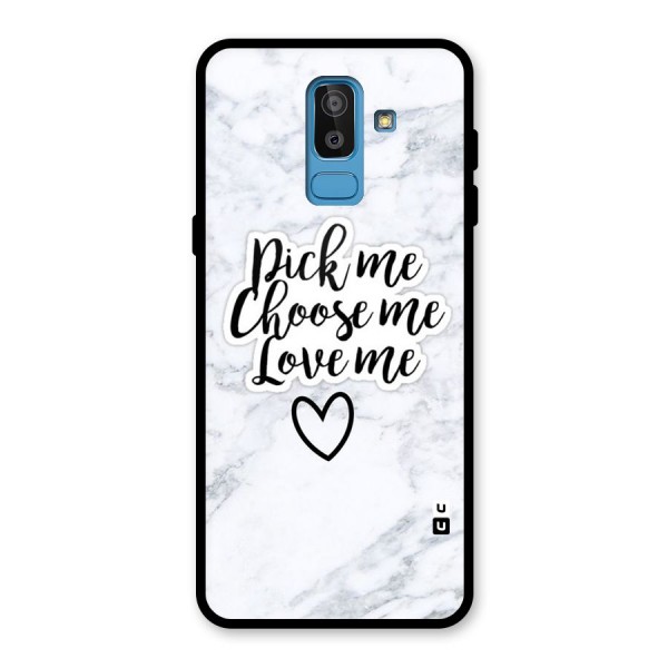 Just Me Glass Back Case for Galaxy J8