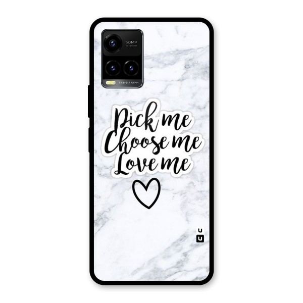 Just Me Glass Back Case for Vivo Y21 2021