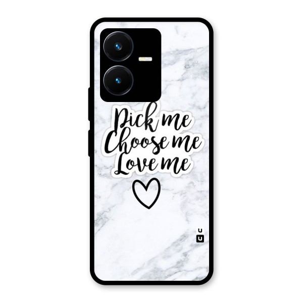 Just Me Glass Back Case for Vivo Y22