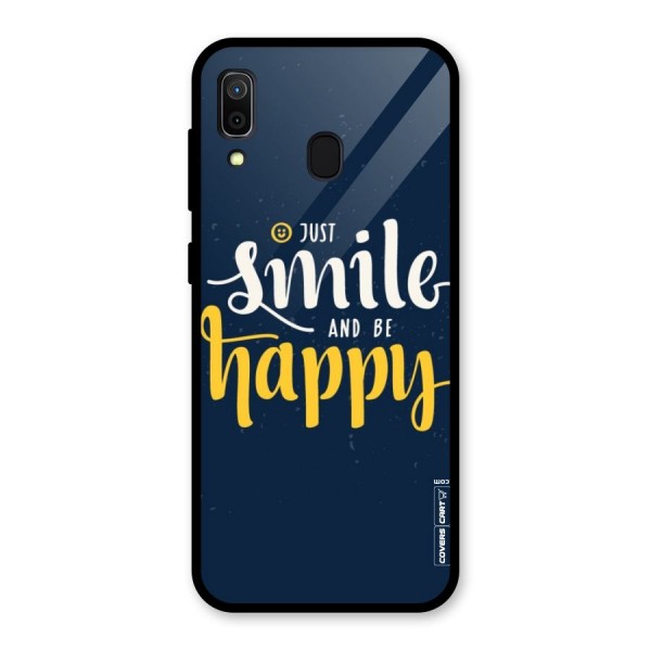 Just Smile Glass Back Case for Galaxy A30