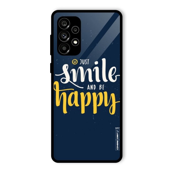 Just Smile Glass Back Case for Galaxy A73 5G