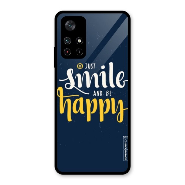 Just Smile Glass Back Case for Poco M4 Pro 5G