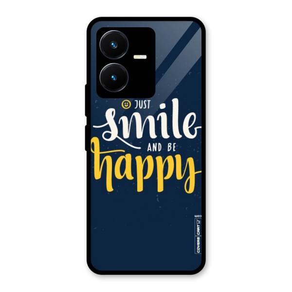 Just Smile Glass Back Case for Vivo Y22