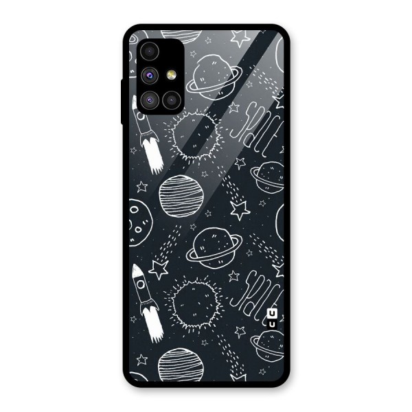 Just Space Things Glass Back Case for Galaxy M51