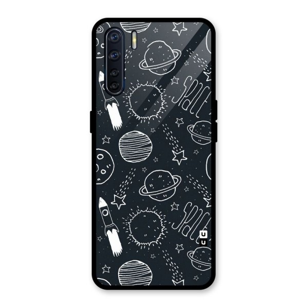 Just Space Things Glass Back Case for Oppo F15