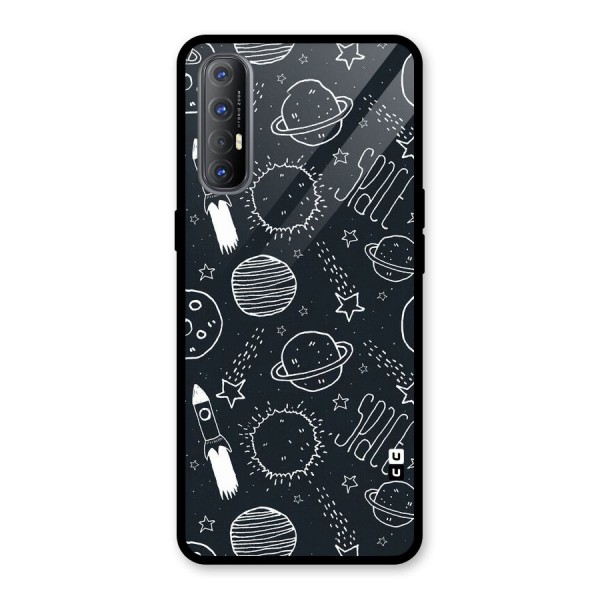 Just Space Things Glass Back Case for Oppo Reno3 Pro