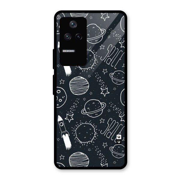 Just Space Things Glass Back Case for Poco F4 5G