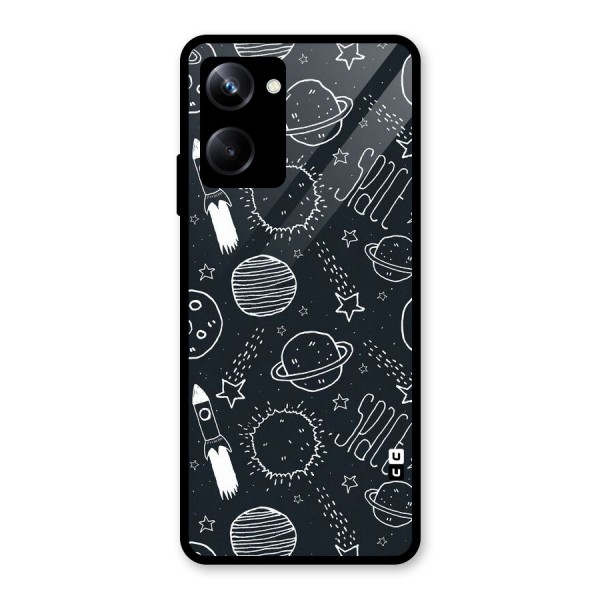 Just Space Things Glass Back Case for Realme 10 Pro