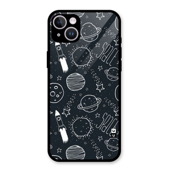 Just Space Things Glass Back Case for iPhone 14 Plus