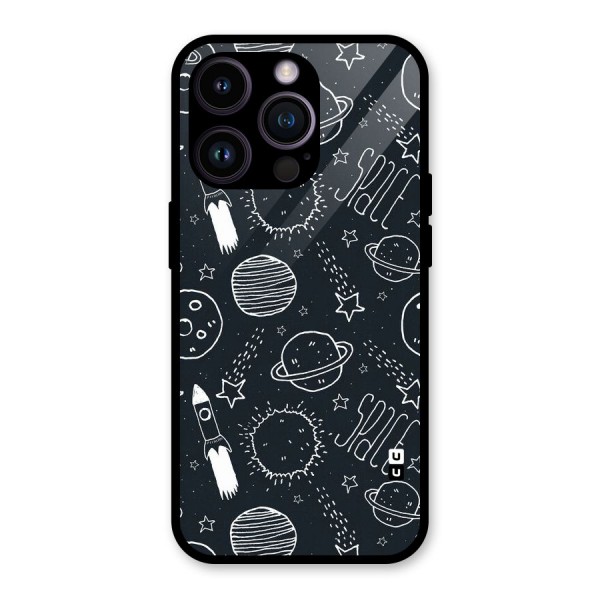 Just Space Things Glass Back Case for iPhone 14 Pro