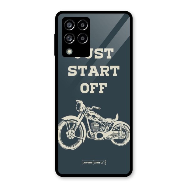 Just Start Off Glass Back Case for Galaxy M53 5G