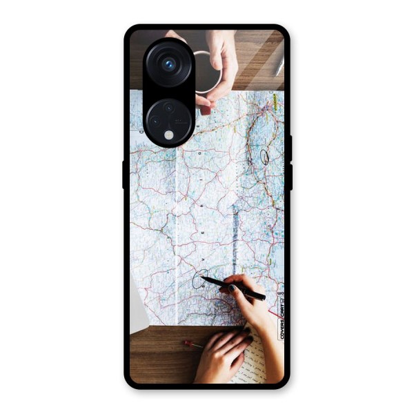 Just Travel Glass Back Case for Reno8 T 5G