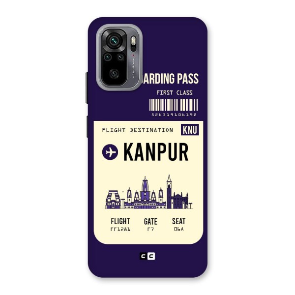 Kanpur Boarding Pass Back Case for Redmi Note 10