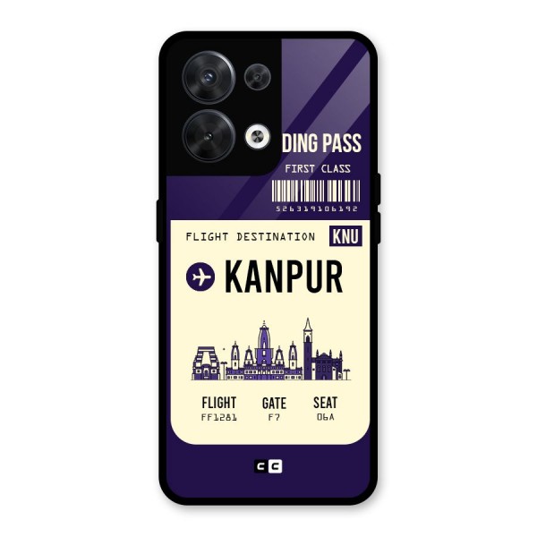 Kanpur Boarding Pass Glass Back Case for Oppo Reno8 5G