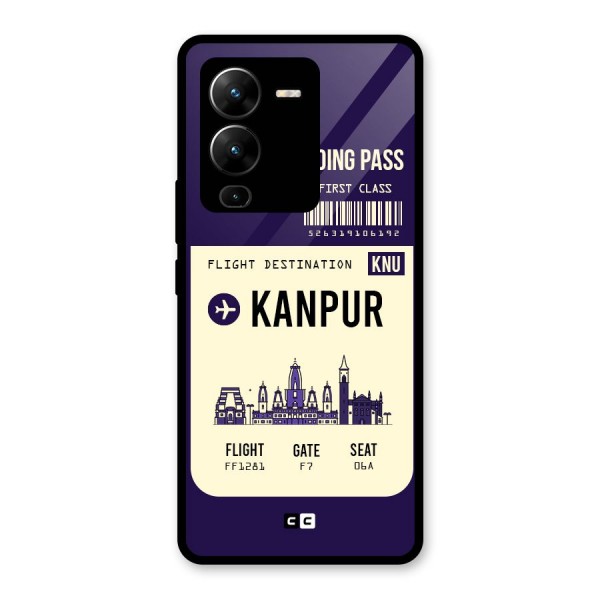 Kanpur Boarding Pass Glass Back Case for Vivo V25 Pro