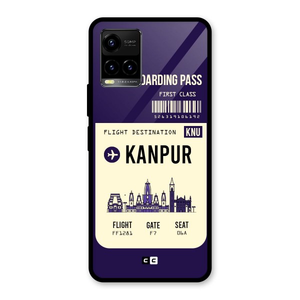 Kanpur Boarding Pass Glass Back Case for Vivo Y21 2021