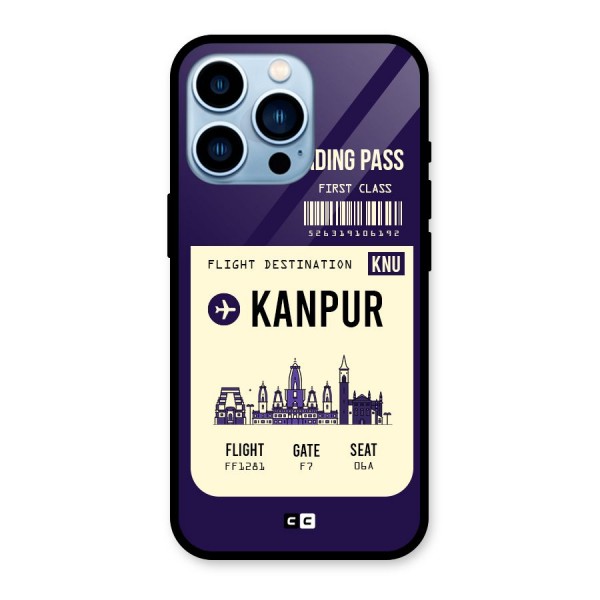 Kanpur Boarding Pass Glass Back Case for iPhone 13 Pro