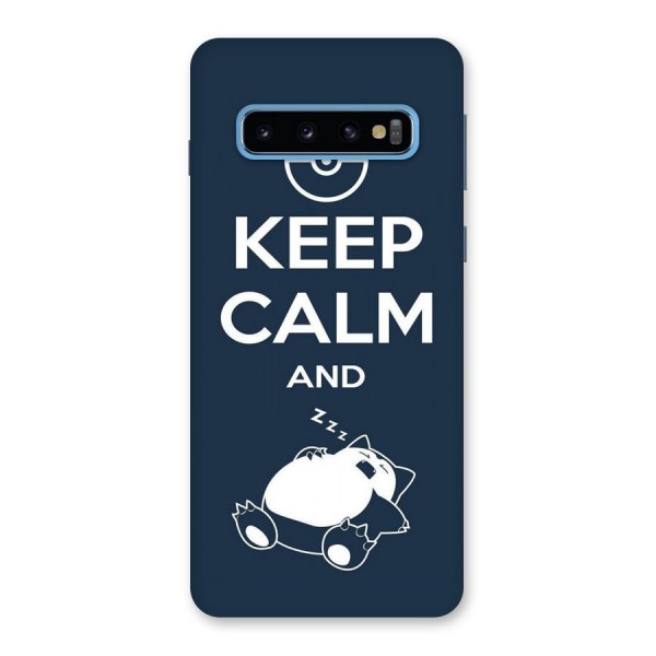 Keep Calm and Sleep Back Case for Galaxy S10