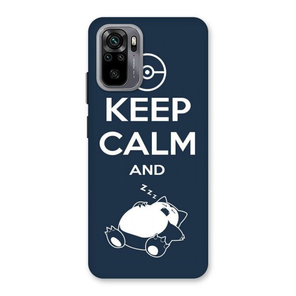 Keep Calm and Sleep Back Case for Redmi Note 10