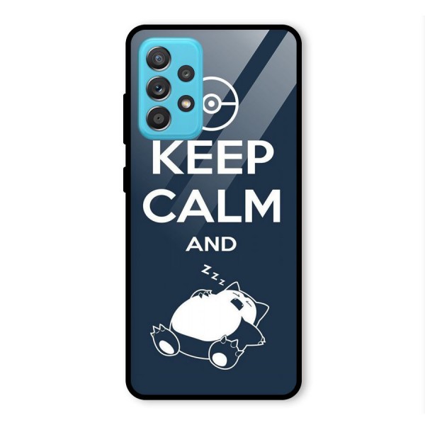 Keep Calm and Sleep Glass Back Case for Galaxy A52