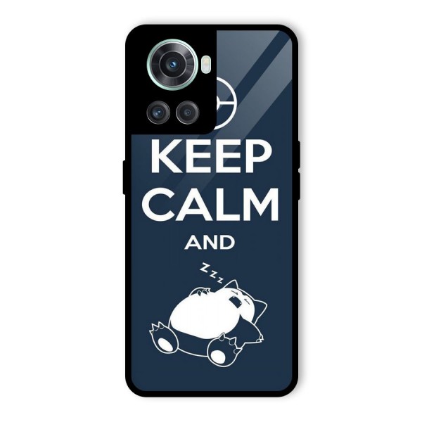 Keep Calm and Sleep Glass Back Case for OnePlus 10R