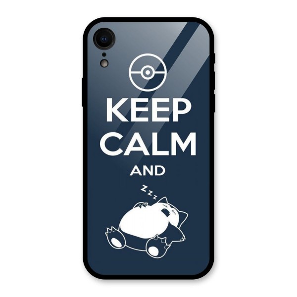 Keep Calm and Sleep Glass Back Case for XR