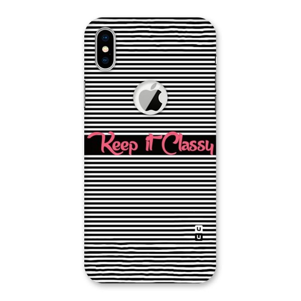 Keep It Classy Back Case for iPhone XS Logo Cut