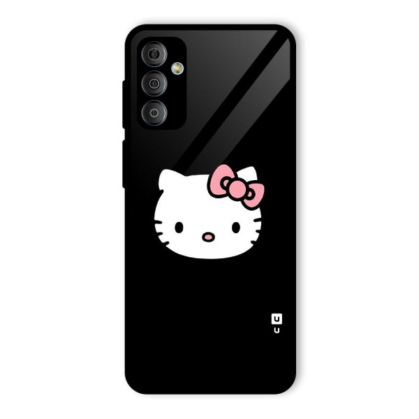 Kitty Cute Glass Back Case for Galaxy F23