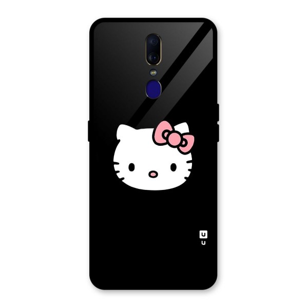 Kitty Cute Glass Back Case for Oppo F11