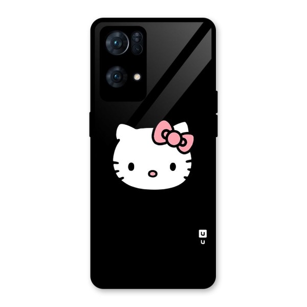 Kitty Cute Glass Back Case for Oppo Reno7 Pro 5G