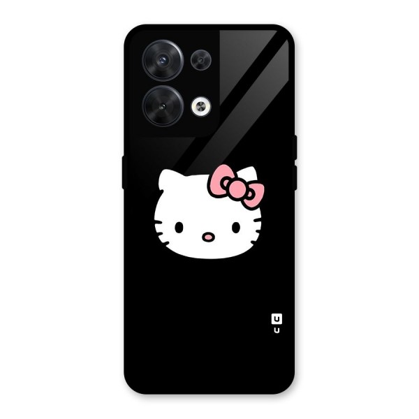 Kitty Cute Glass Back Case for Oppo Reno8 5G