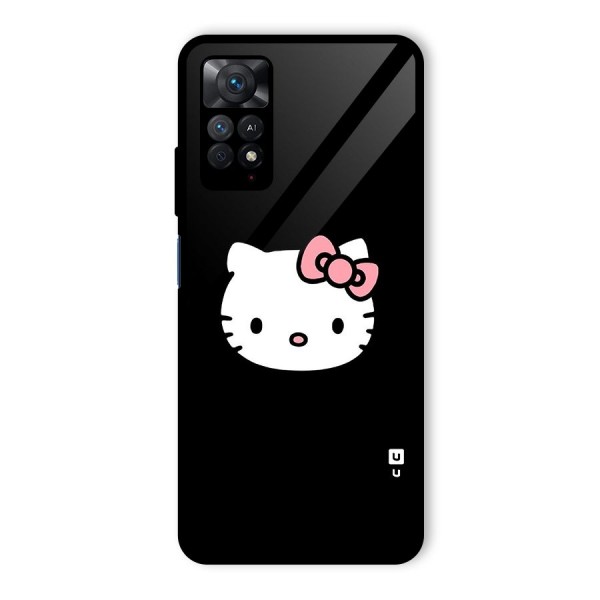 Kitty Cute Glass Back Case for Redmi Note 11 Pro