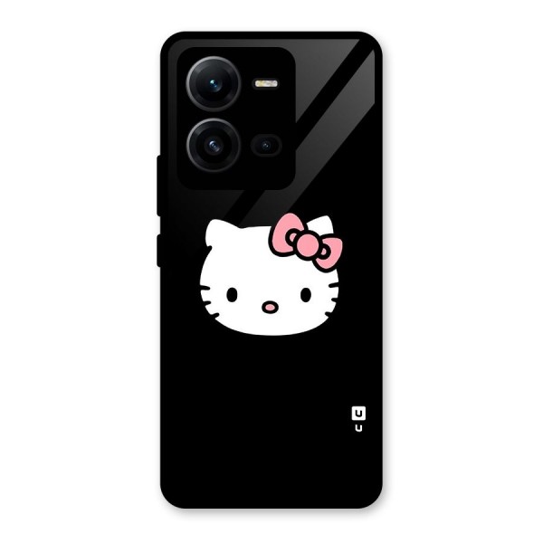 Kitty Cute Glass Back Case for Vivo V25