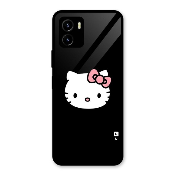 Kitty Cute Glass Back Case for Vivo Y15s