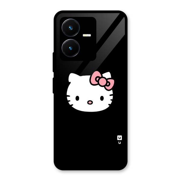 Kitty Cute Glass Back Case for Vivo Y22