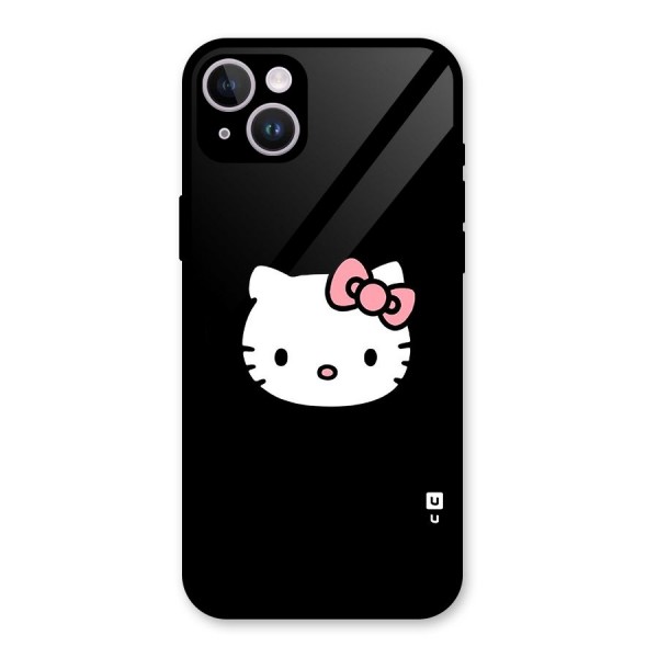 Kitty Cute Glass Back Case for iPhone 14 Plus