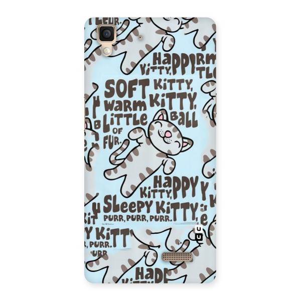 Kitty Pattern Back Case for Oppo R7