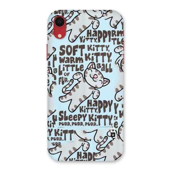 Kitty Pattern Back Case for iPhone XR