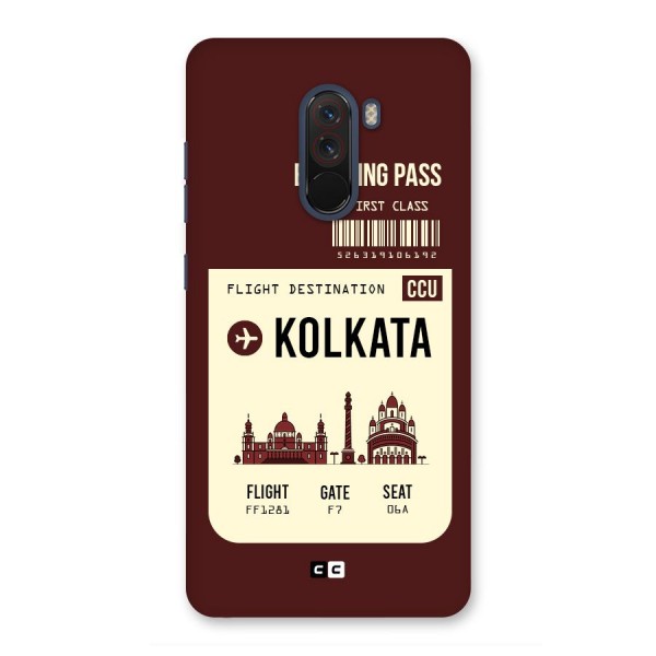 Kolkata Boarding Pass Back Case for Poco F1