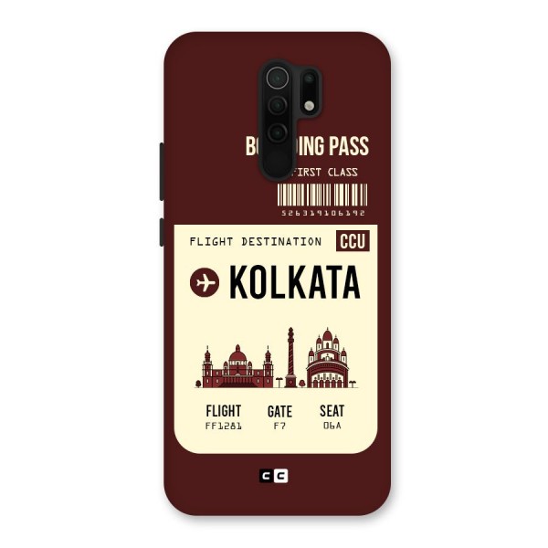 Kolkata Boarding Pass Back Case for Redmi 9 Prime