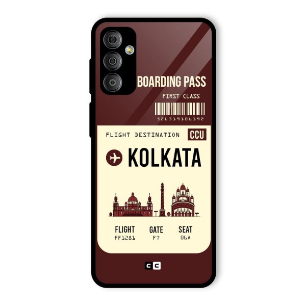 Kolkata Boarding Pass Glass Back Case for Galaxy F23