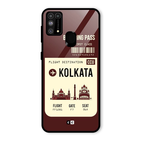 Kolkata Boarding Pass Glass Back Case for Galaxy F41