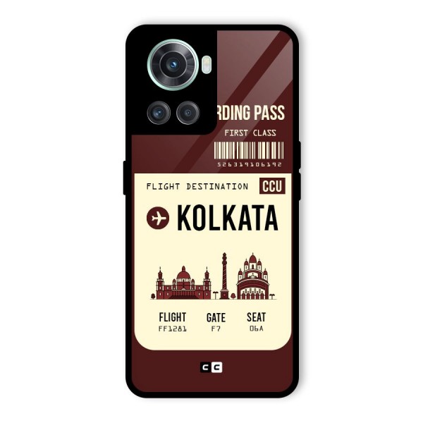 Kolkata Boarding Pass Glass Back Case for OnePlus 10R