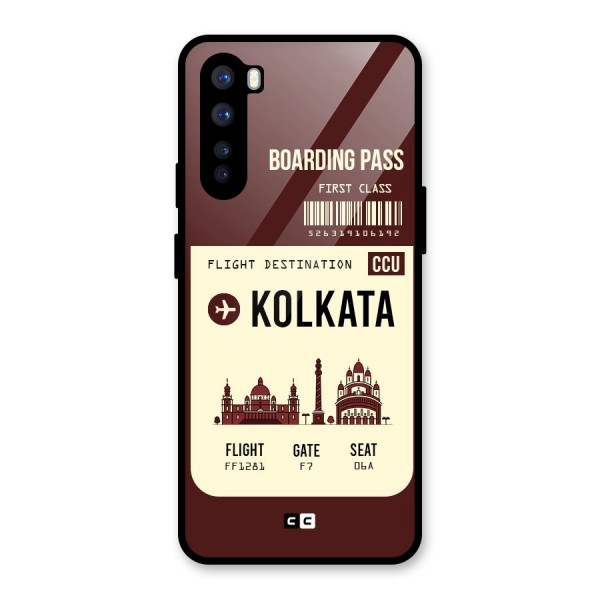 Kolkata Boarding Pass Glass Back Case for OnePlus Nord