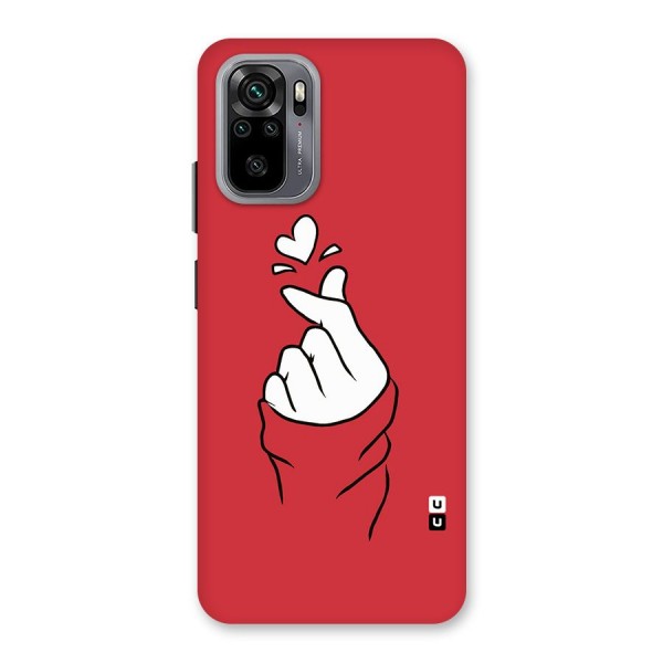 Korean Love Sign Back Case for Redmi Note 10