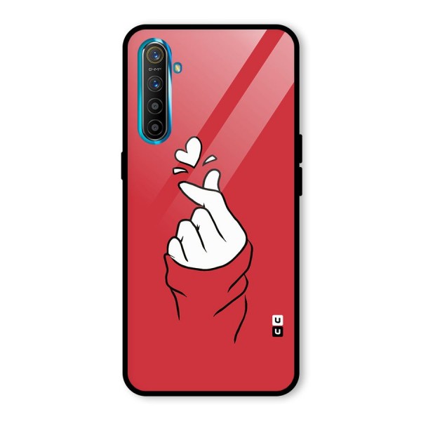 Korean Love Sign Glass Back Case for Realme XT