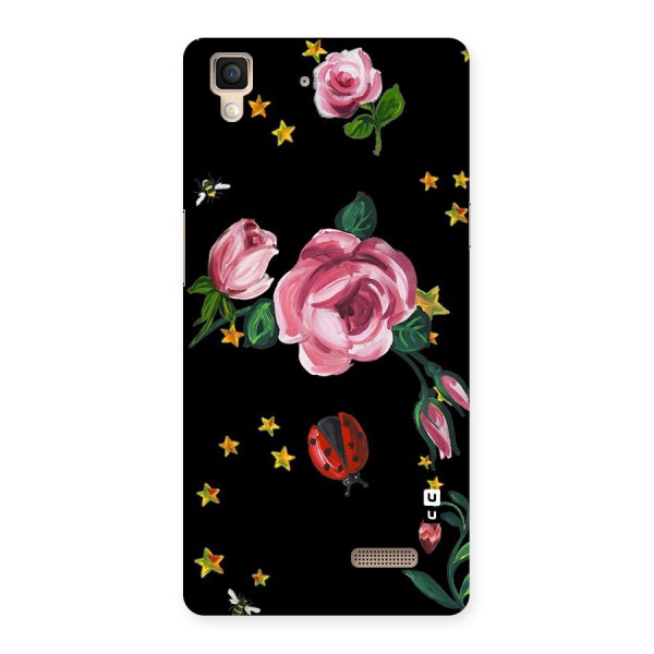 Ladybird And Floral Back Case for Oppo R7